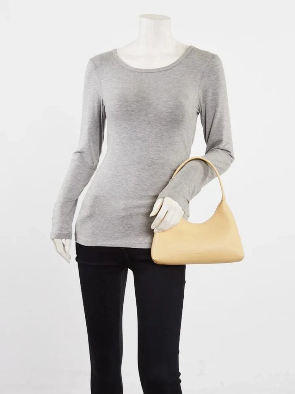 Mansur Gavriel Yellow Leather Mini Candy Hobo Bag